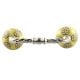 Yellow Marigold Etched Floral Ceramic Cut Bridge Handle